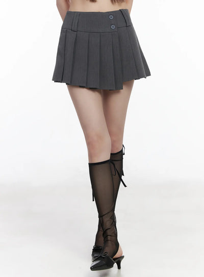 pleated-mini-skirt-cm525 / Dark gray