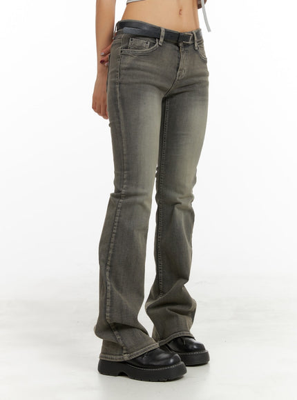 low-rise-bootcut-jeans-ca416 / Dark gray