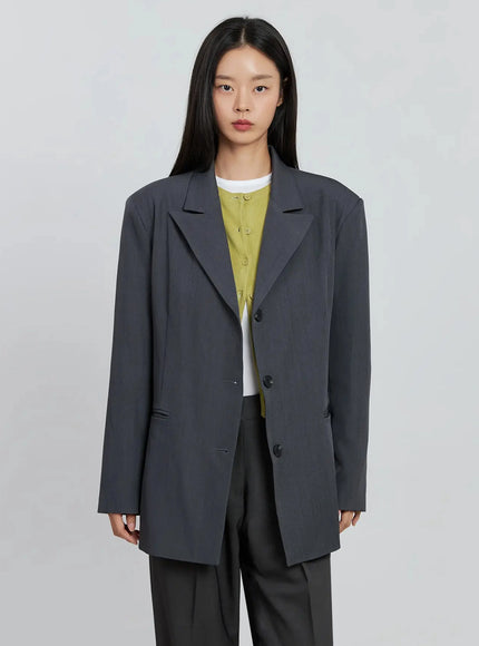 oversized-classic-blazer-in507 / Dark gray