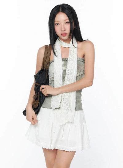 boho-chic-strapless-top-cy512 / Dark green