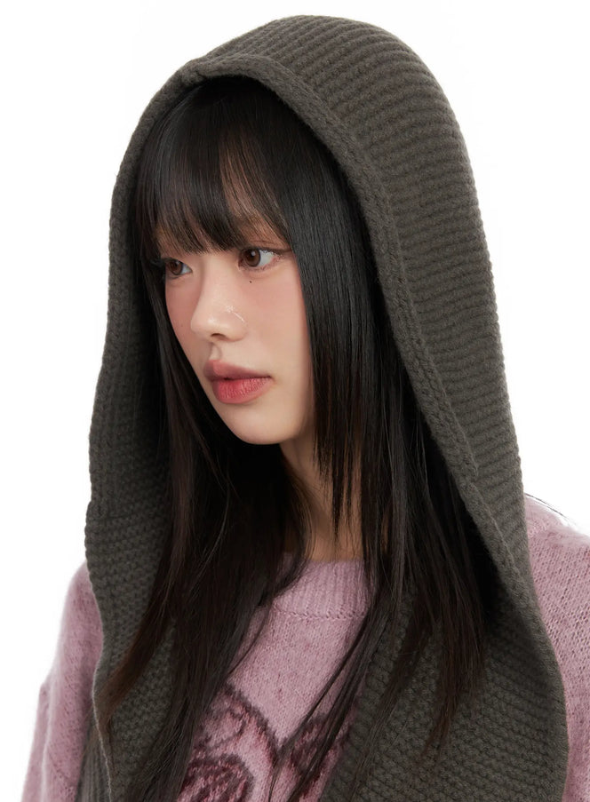 cozy-wool-knit-balaclava-cn521 / Dark green