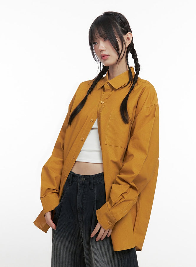 oversize-collared-shirt-id402 / Dark yellow