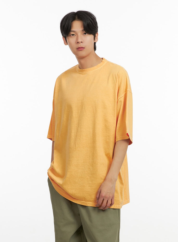 mens-oversized-t-shirt-iu405 / Dark yellow