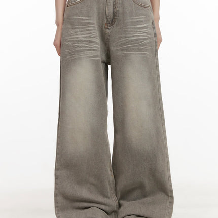hollie-vintage-wide-leg-jeans-cd426 / Gray