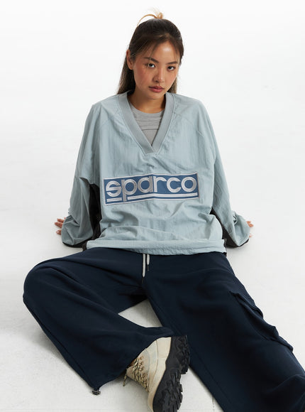 sporty-sparco-oversized-pullover-co318 / Gray