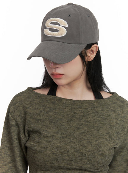 embroidered-s-cap-cj517 / Gray