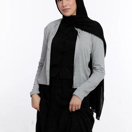 classic-button-up-long-sleeve-cardigan-cs524 / Gray