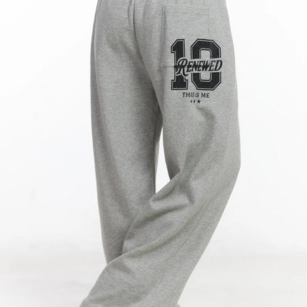 wide-leg-graphic-sweatpants-cd529 / Gray