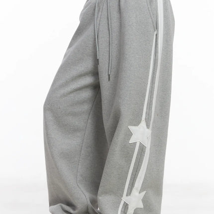 wide-leg-fleece-track-pants-cj512 / Gray