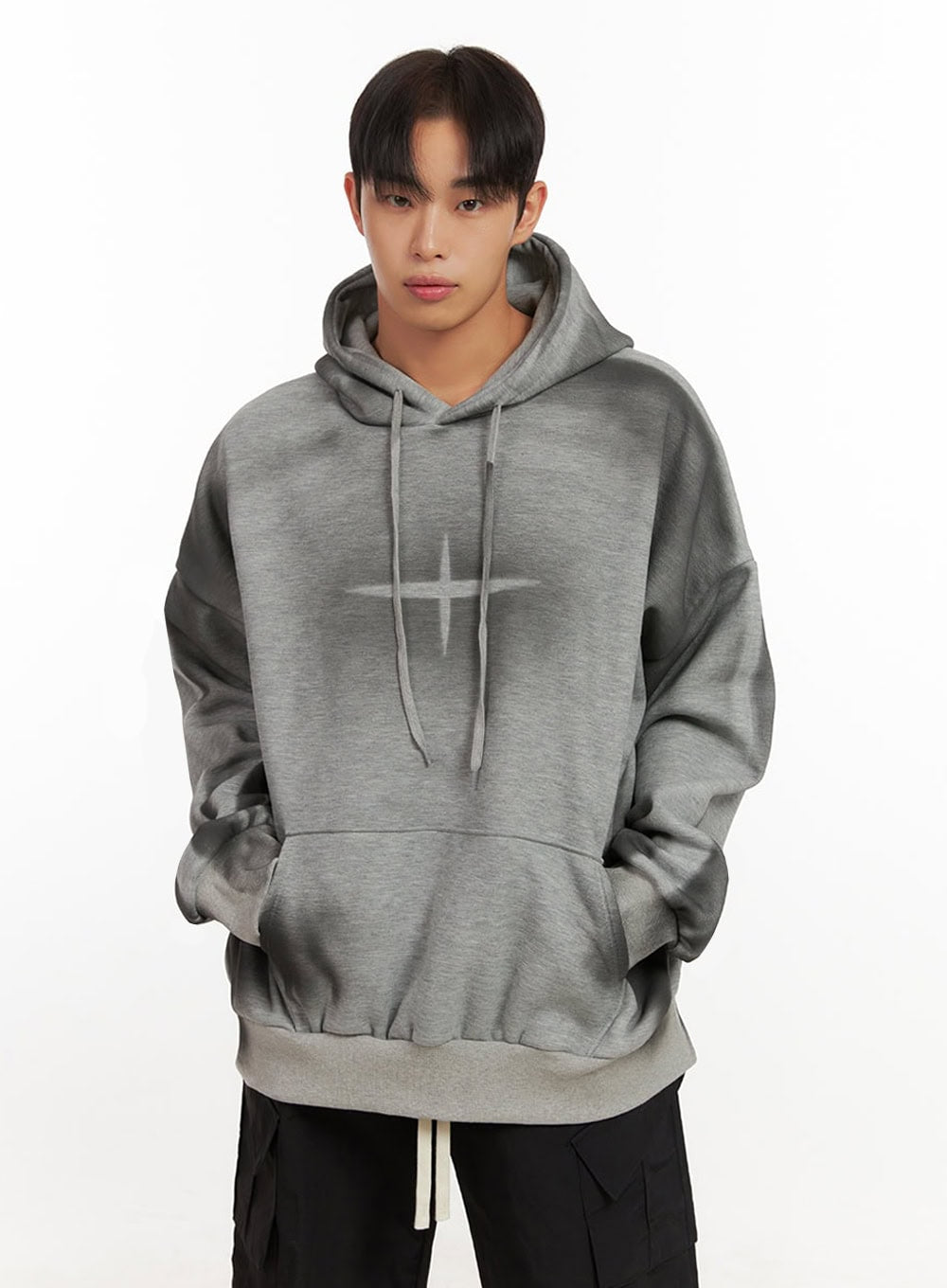 mens-washed-graphic-hoodie-id406 / Gray