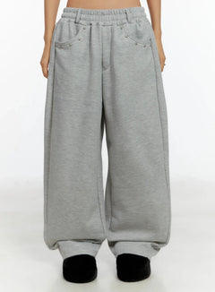 belted-baggy-sweatpants-id525 / Gray