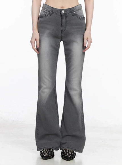 aiana-slim-fit-bootcut-jeans-iy511 / Gray