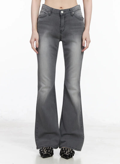 aiana-slim-fit-bootcut-jeans-iy511 / Gray