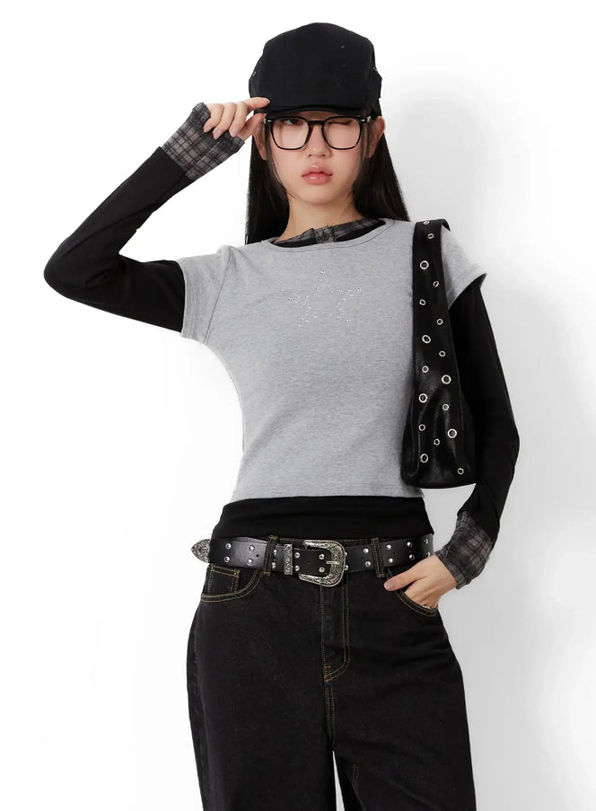 star-studded-short-sleeve-tee-id525 / Gray