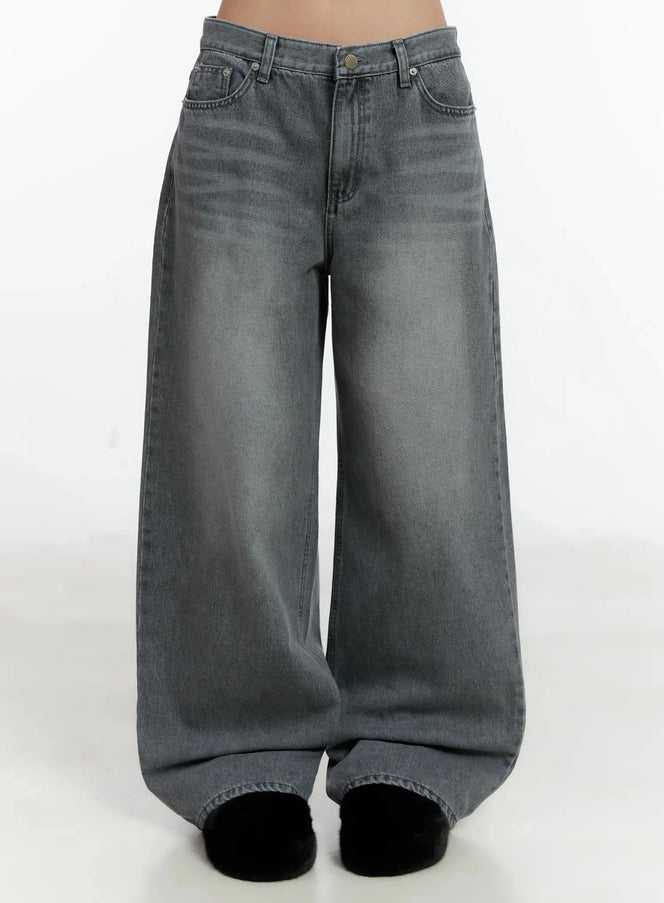 meadow-vintage-wash-wide-leg-jeans-id526 / Gray