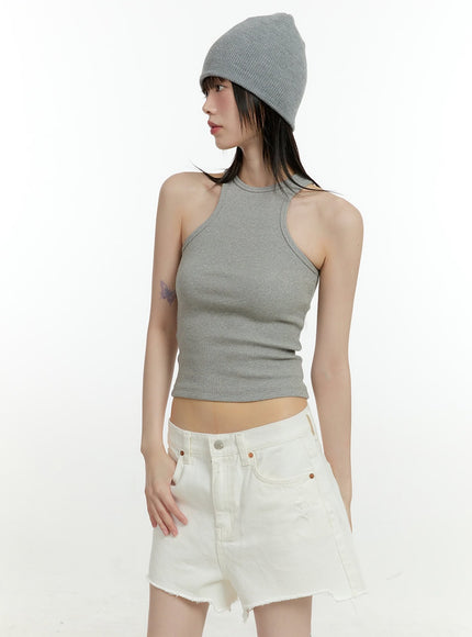 solid-sleeveless-tank-top-cg401 / Gray