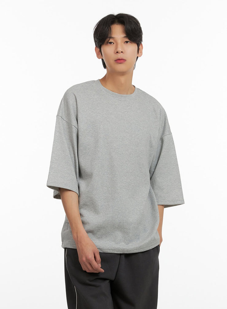 mens-boxy-oversized-t-shirt-gray-iu405 / Gray