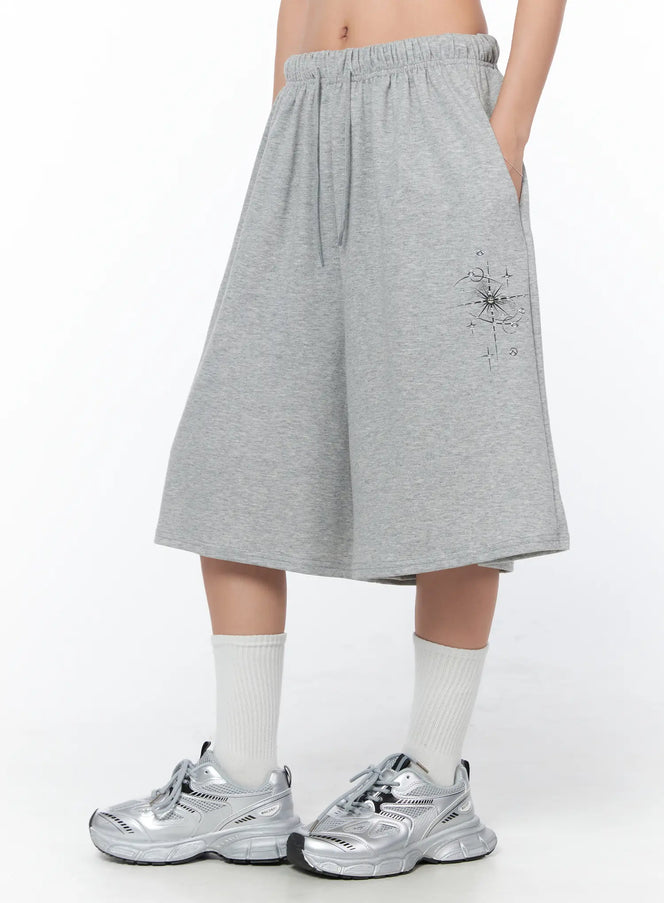 studded-summer-bermuda-shorts-cy513 / Gray