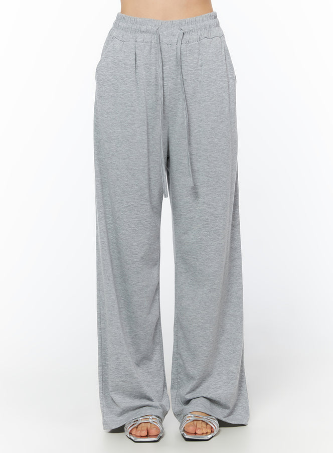 high-waist-relaxed-fit-sweatpants-iu519 / Gray