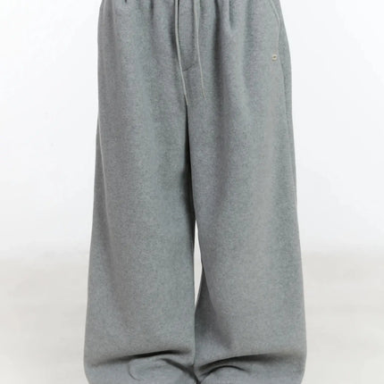 wide-leg-fleece-sweatpants-id526 / Gray