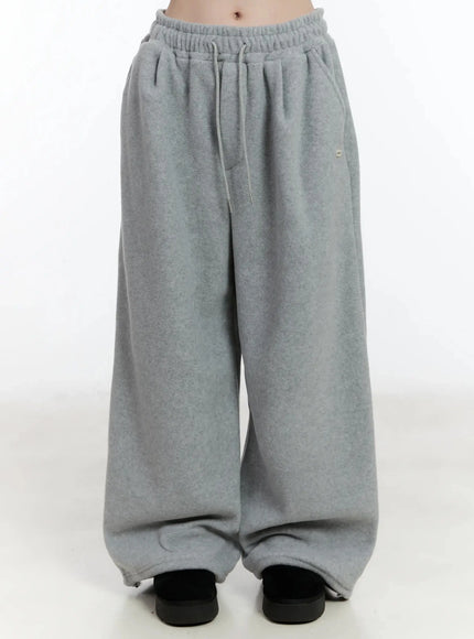 wide-leg-fleece-sweatpants-id526 / Gray