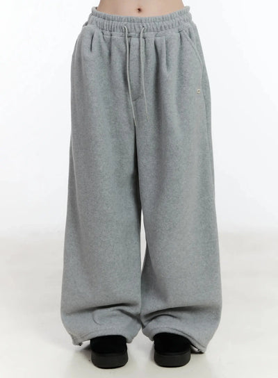wide-leg-fleece-sweatpants-id526 / Gray