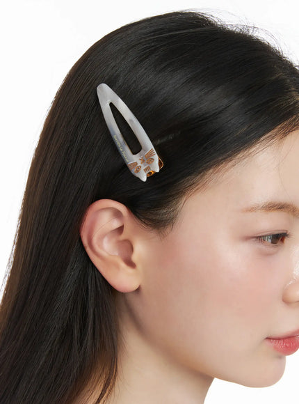 pointed-ear-shape-hair-clip-cj512 / Gray