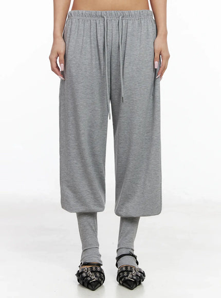 cotton-leg-warmer-sweat-shorts-iy515 / Gray