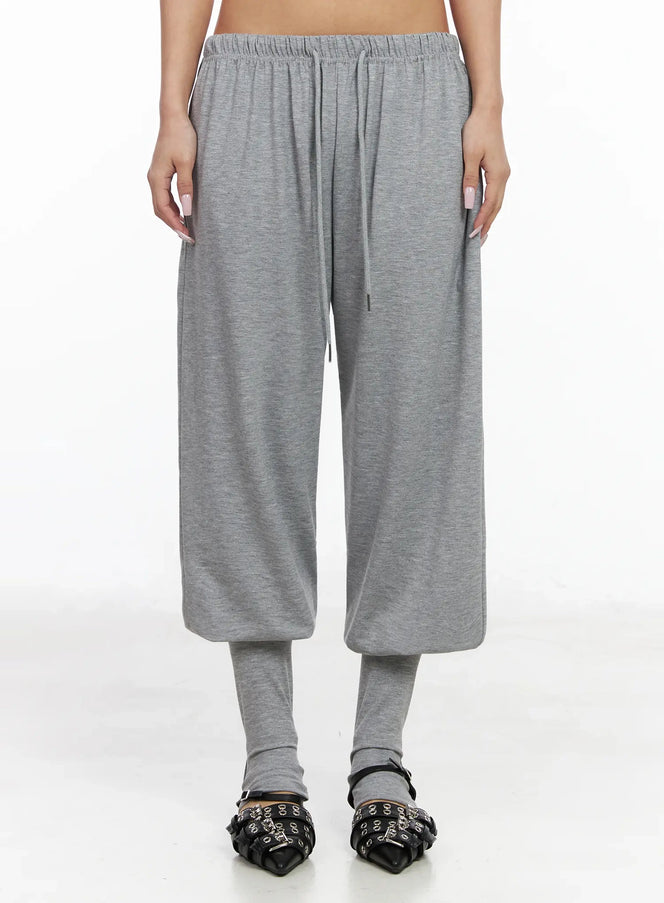 cotton-leg-warmer-sweat-shorts-iy515 / Gray