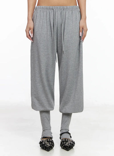 cotton-leg-warmer-sweat-shorts-iy515 / Gray