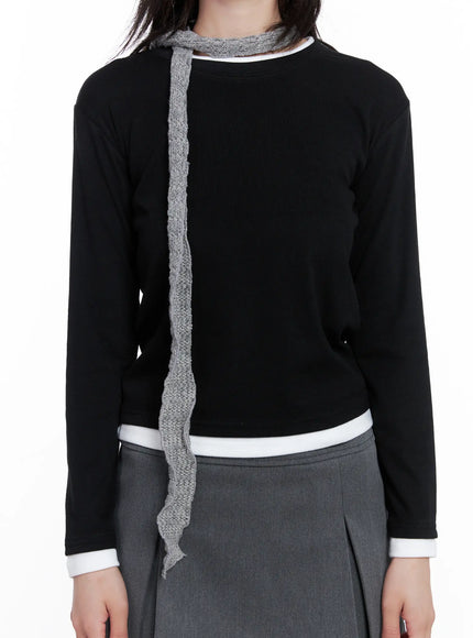 ashby-crochet-scarf-cs529 / Gray