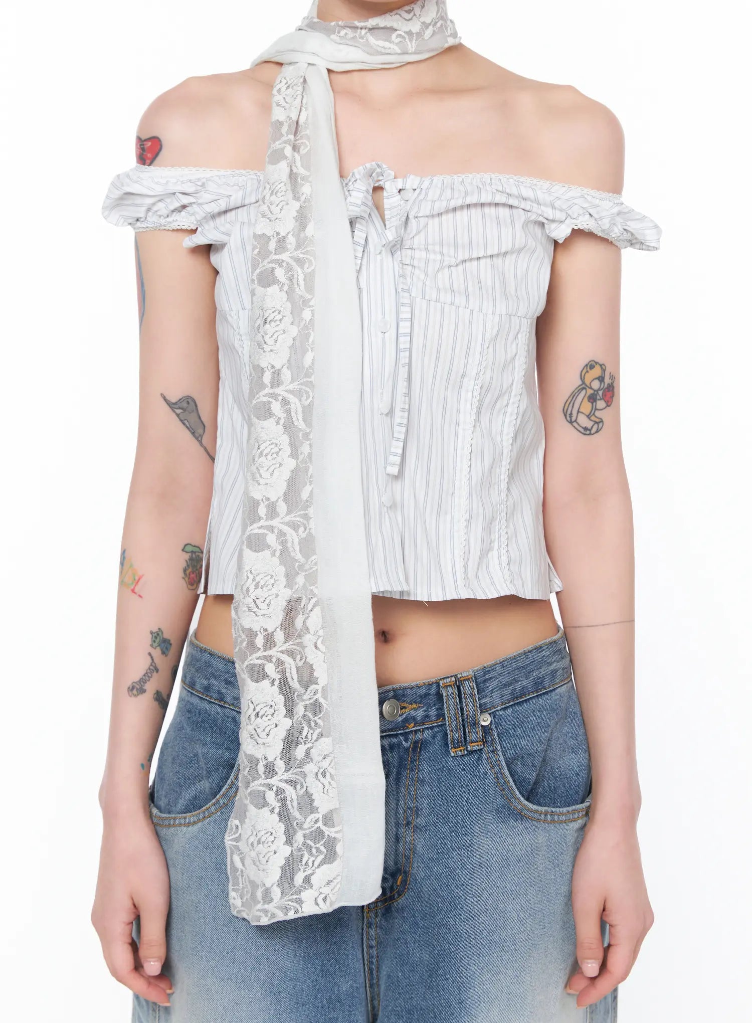 romantic-floral-pattern-scarf-cy508 / Gray
