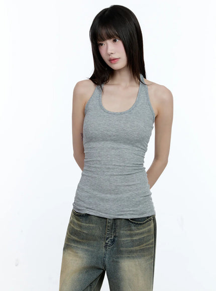 basic-halter-neck-tank-top-cg507 / Gray