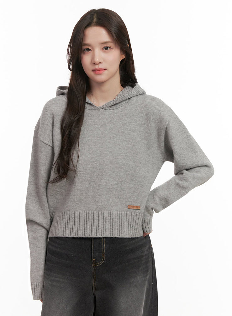 essential-knit-hoodie-ij510 / Gray