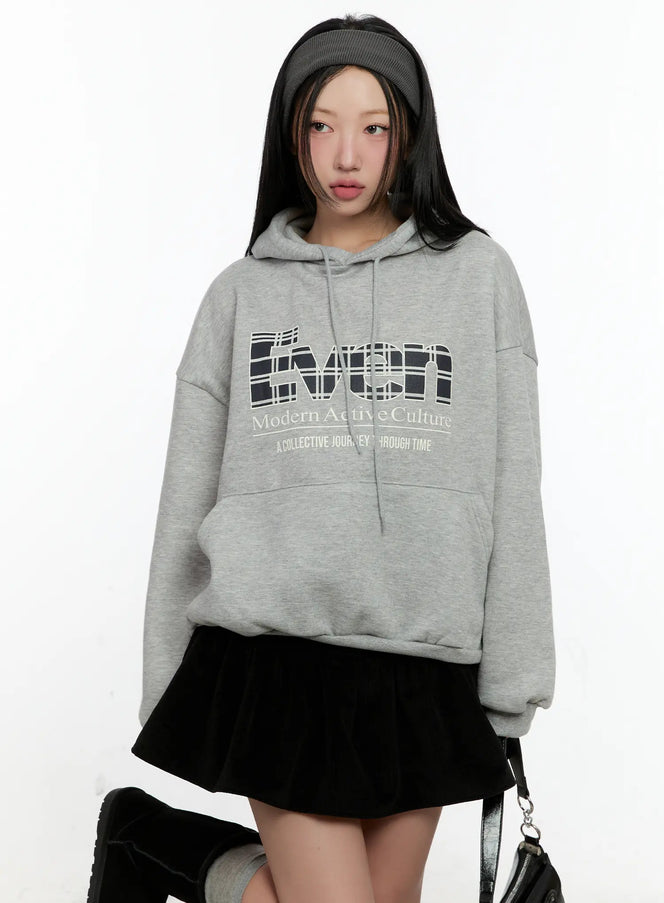 cozy-graphic-hoodie-cn506 / Gray