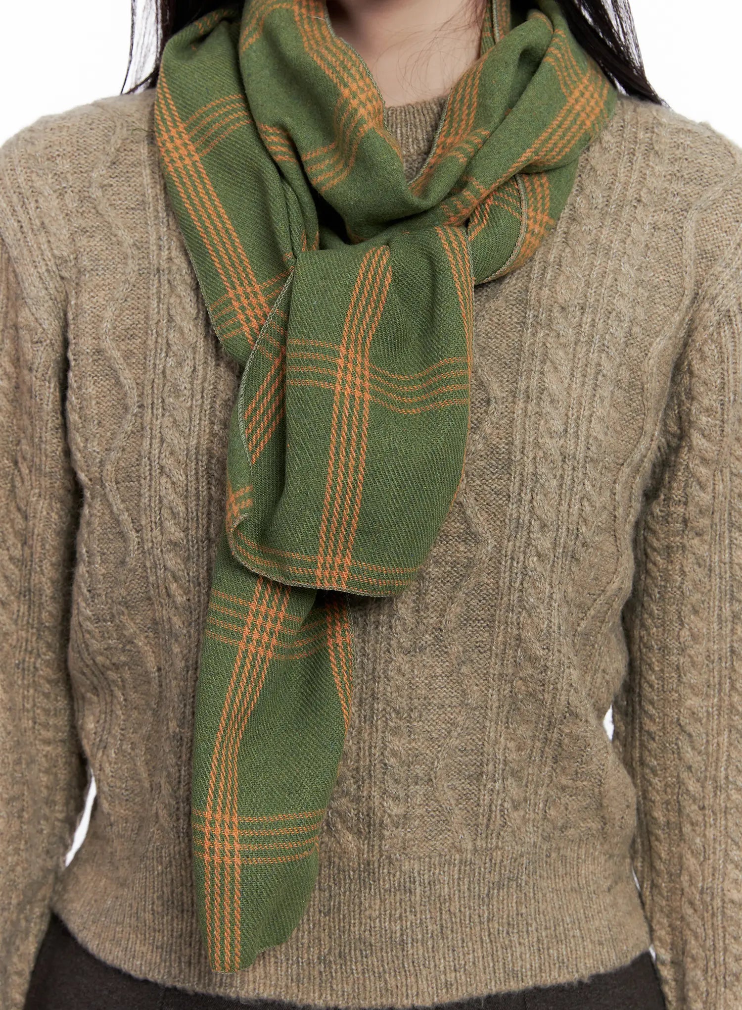 plaid-scarf-co524 / Green