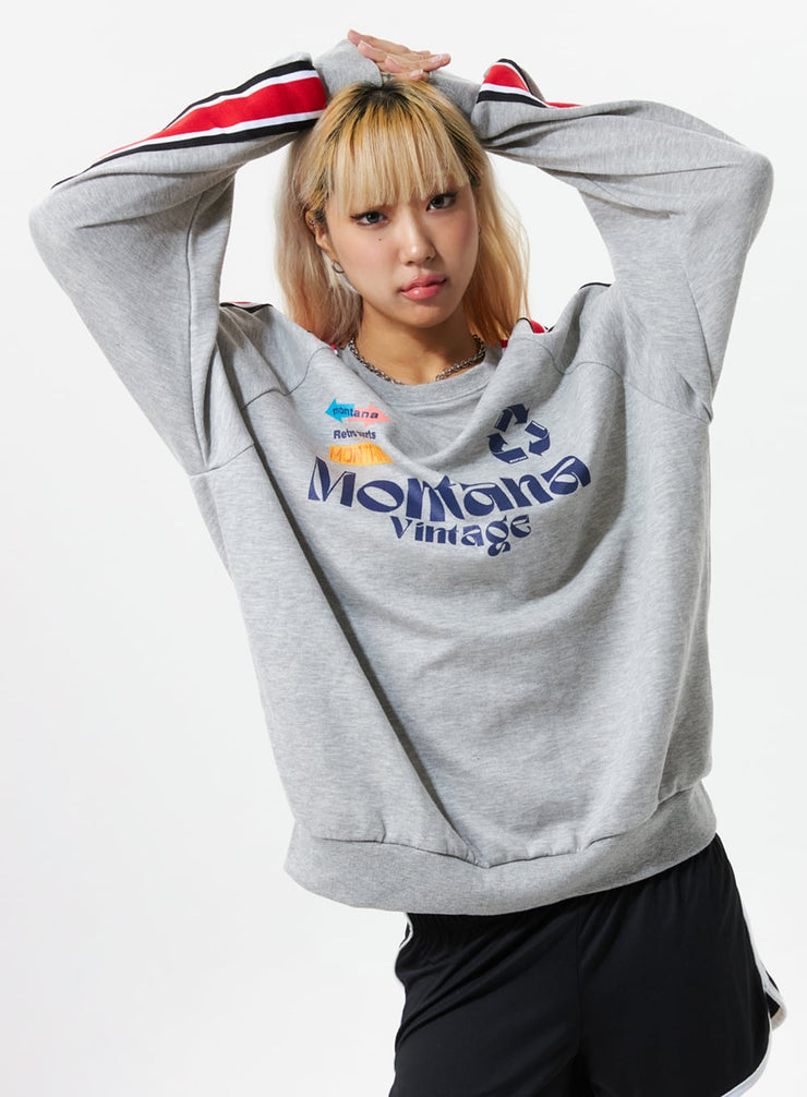 graphic-sporty-sweatshirt-is322 / Grey