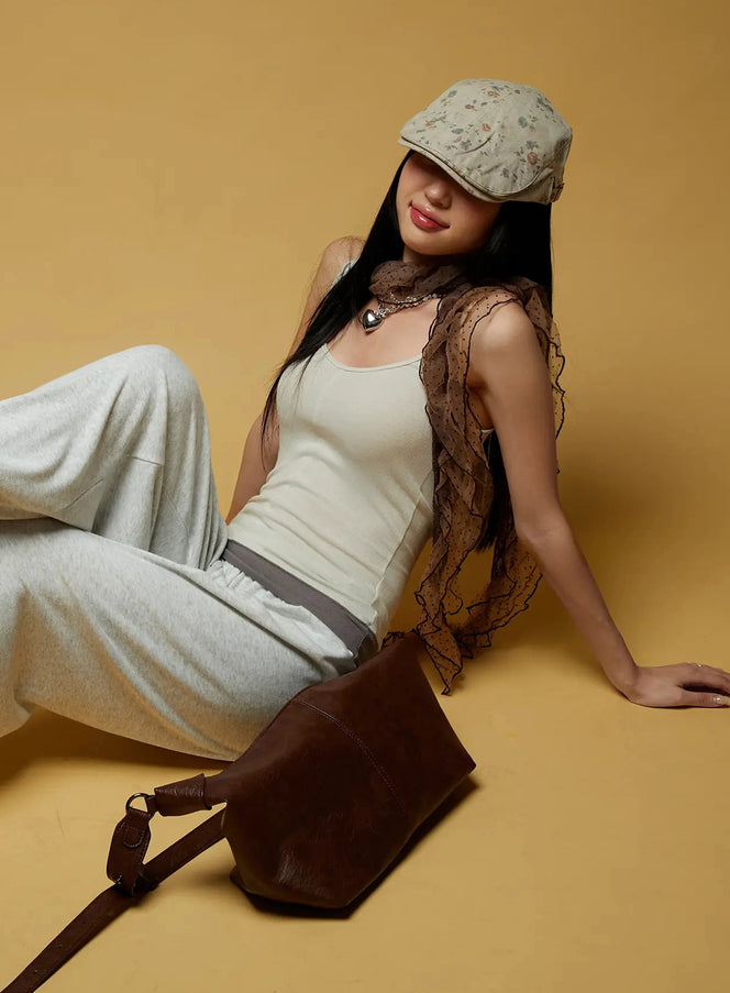 two-tone-cami-top-iu522 / Light beige