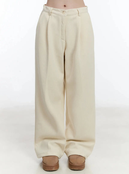 cozy-wide-leg-corduroy-pants-id526 / Light beige