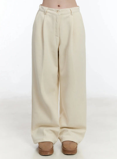 cozy-wide-leg-corduroy-pants-id526 / Light beige