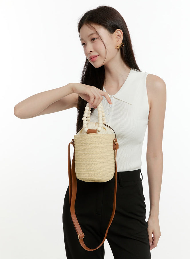 woody-basket-shoulder-bag-ol424 / Light beige