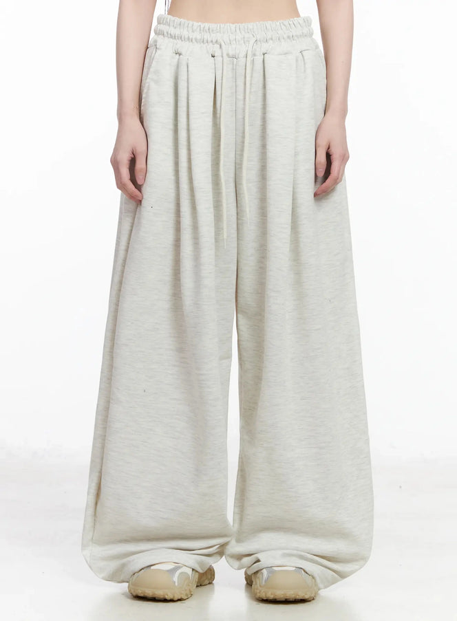 casual-wide-leg-sweatpants-iu509 / Light beige