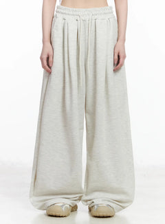 casual-wide-leg-sweatpants-iu509 / Light beige