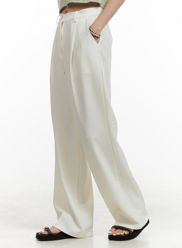 wide-leg-tailored-trousers-ou411 / Light beige