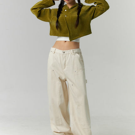 low-rise-pocket-pants-cn324 / Light beige