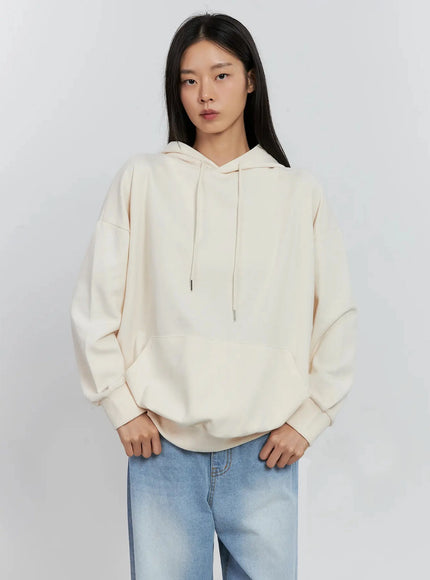 basic-oversized-hoodie-is516 / Light beige