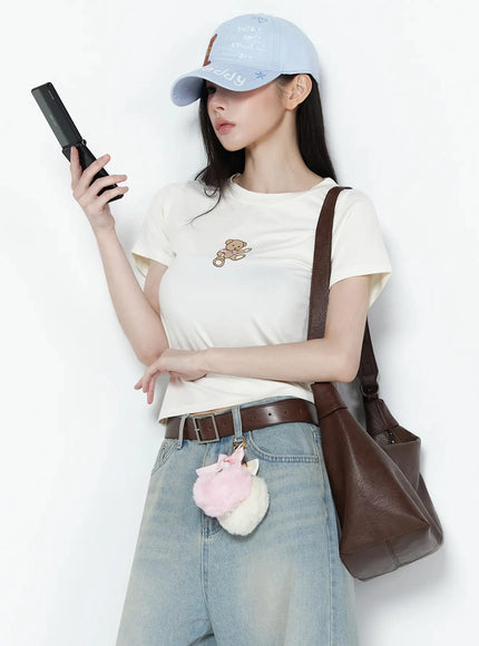 teddy-baby-tee-iu512 / Light beige