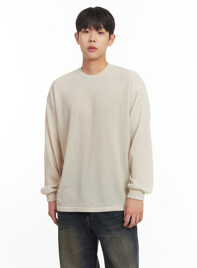 mens-soft-long-sleeve-t-shirt-im527 / Light beige