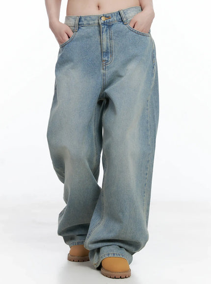 kylee-washed-wide-leg-jeans-cs501 / Blue