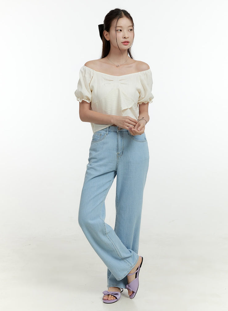 ava-light-washed-straight-jeans-ol430 / Light blue